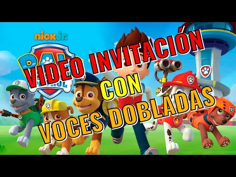 🥇 Invitación de cumpleaños de Paw Patrol | Personalizada | Doblada | Tarjeta de cumpleaños