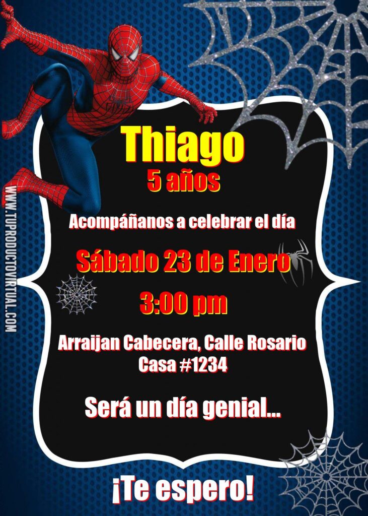 ▷ Video Invitación de cumpleaños de Spider Man 2023 - Personalizada