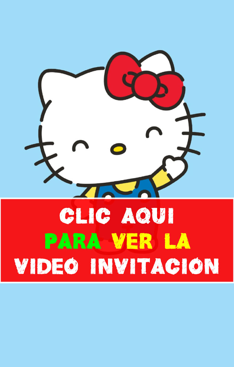 video invitación de cumpleaños de Hello Kitty