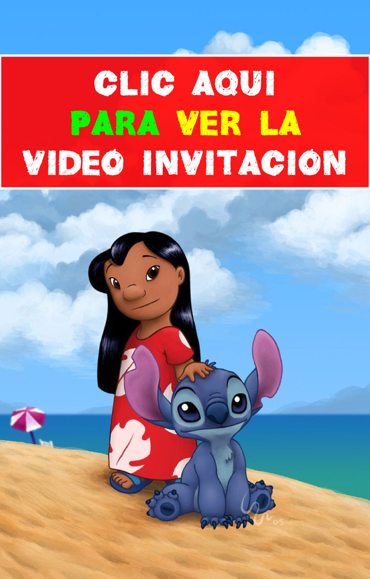 video invitación de cumpleaños de Lilo & Stitch